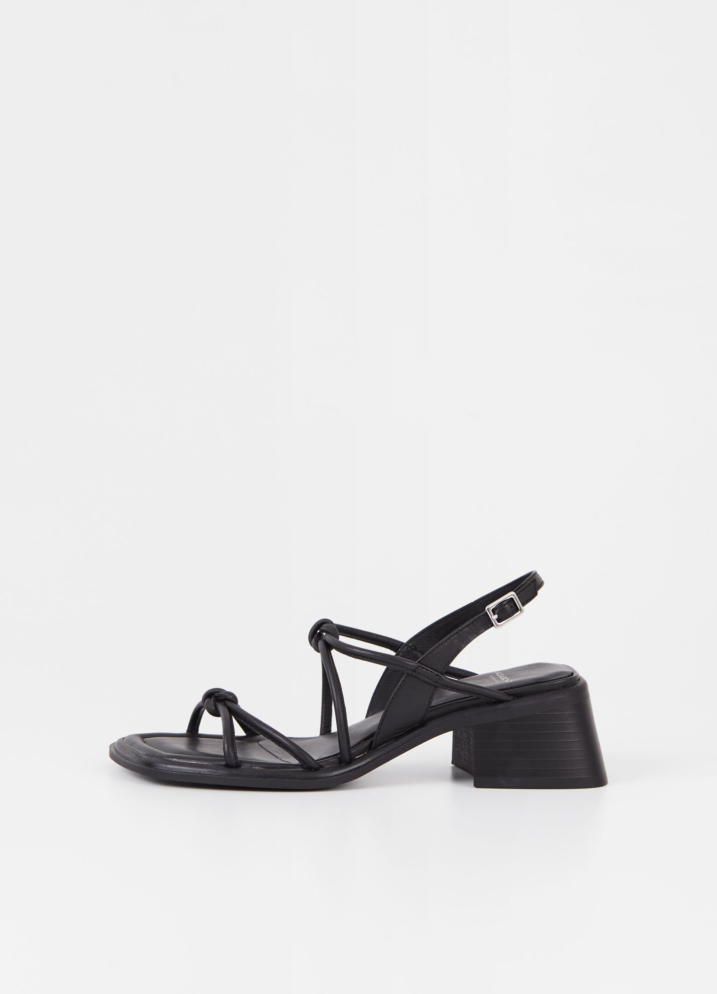 Vagabond - Inés heeled sandal in black leather straps