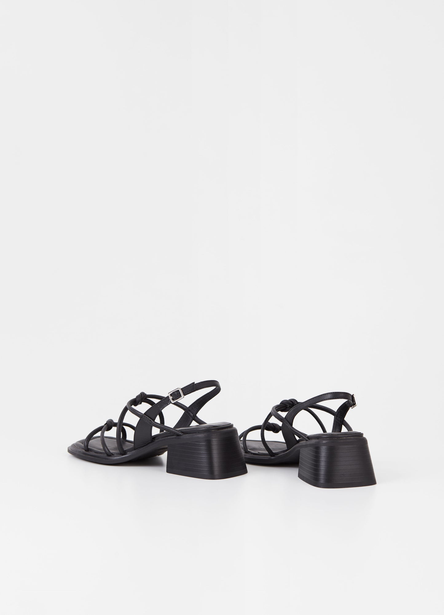 Vagabond - Inés heeled sandal in black leather straps