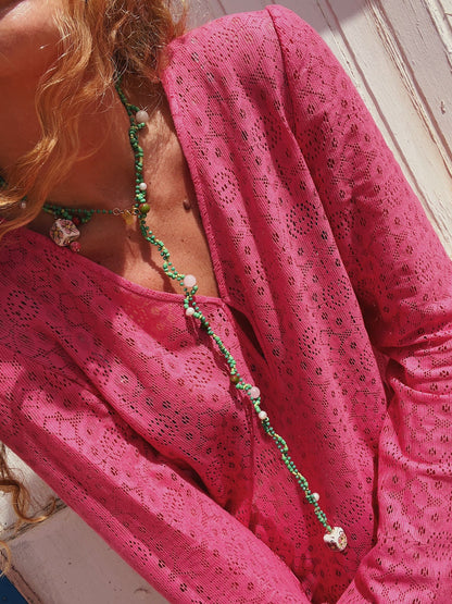 Collar Frida de Andion x Cashfana de cerámica siciliana y perla natural