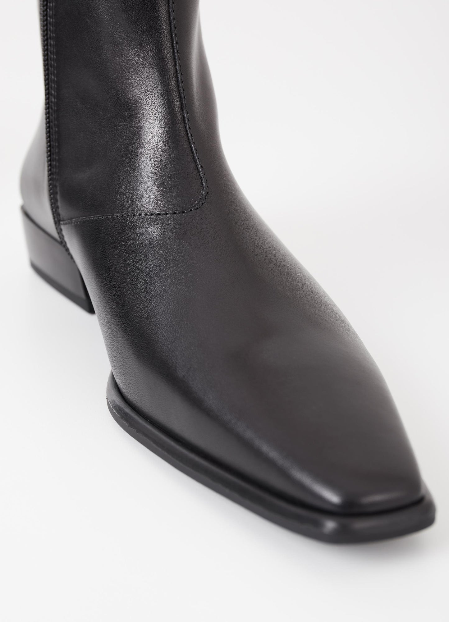 Nella Black Leather Boots