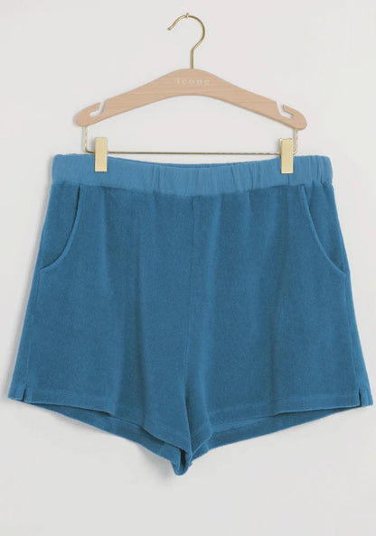 Blue terry shorts