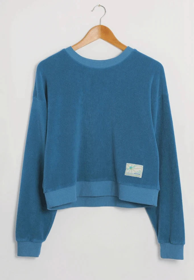 Blue terry sweatshirt