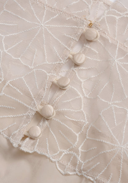 Sorbetto beige underwear bodysuit with lace