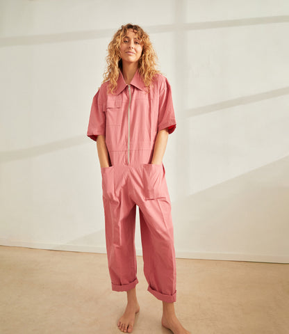 Barbie pink organic cotton jumpsuit