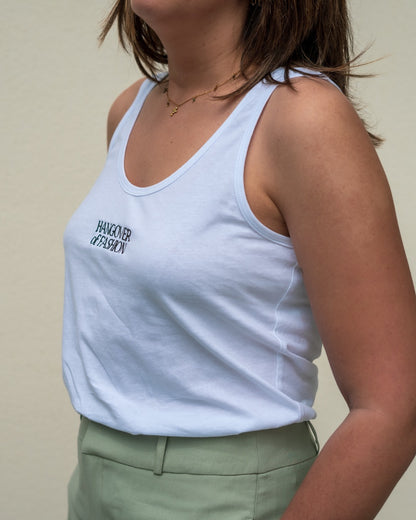 100% cotton tank top with logo